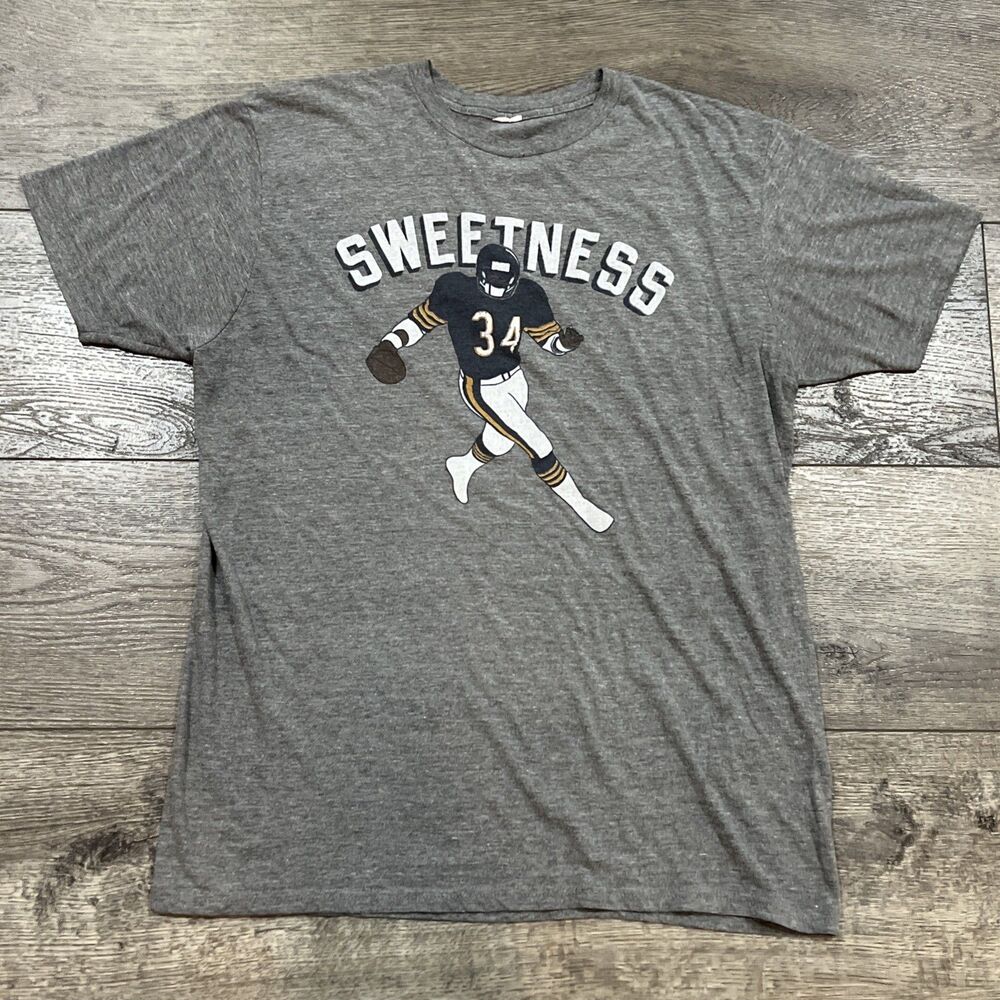 Vintage Y2K Bay Island Walter Payton Sweetness Thin Gray T-Shirt - Men’s Medium